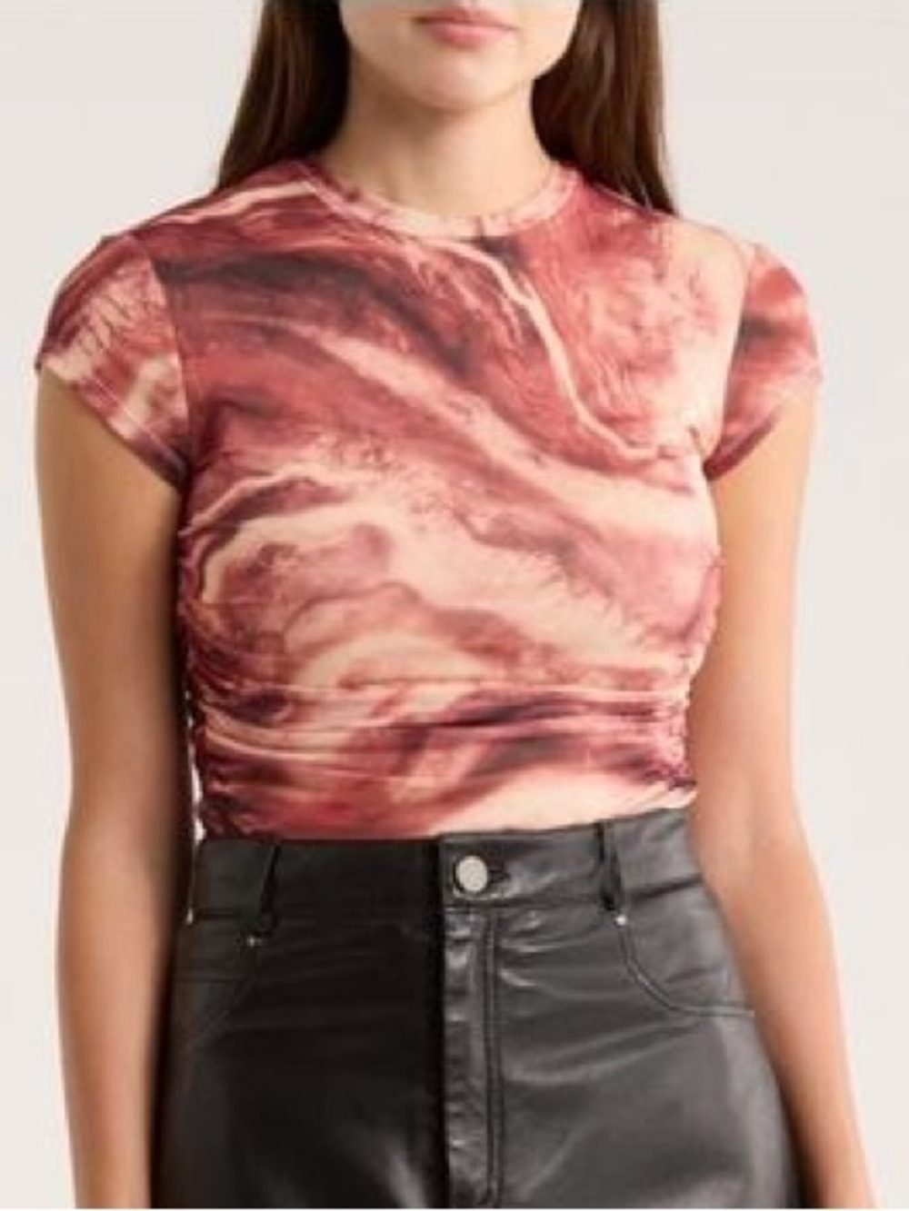 AFRM Lacey Cap Sleeve Mesh Top